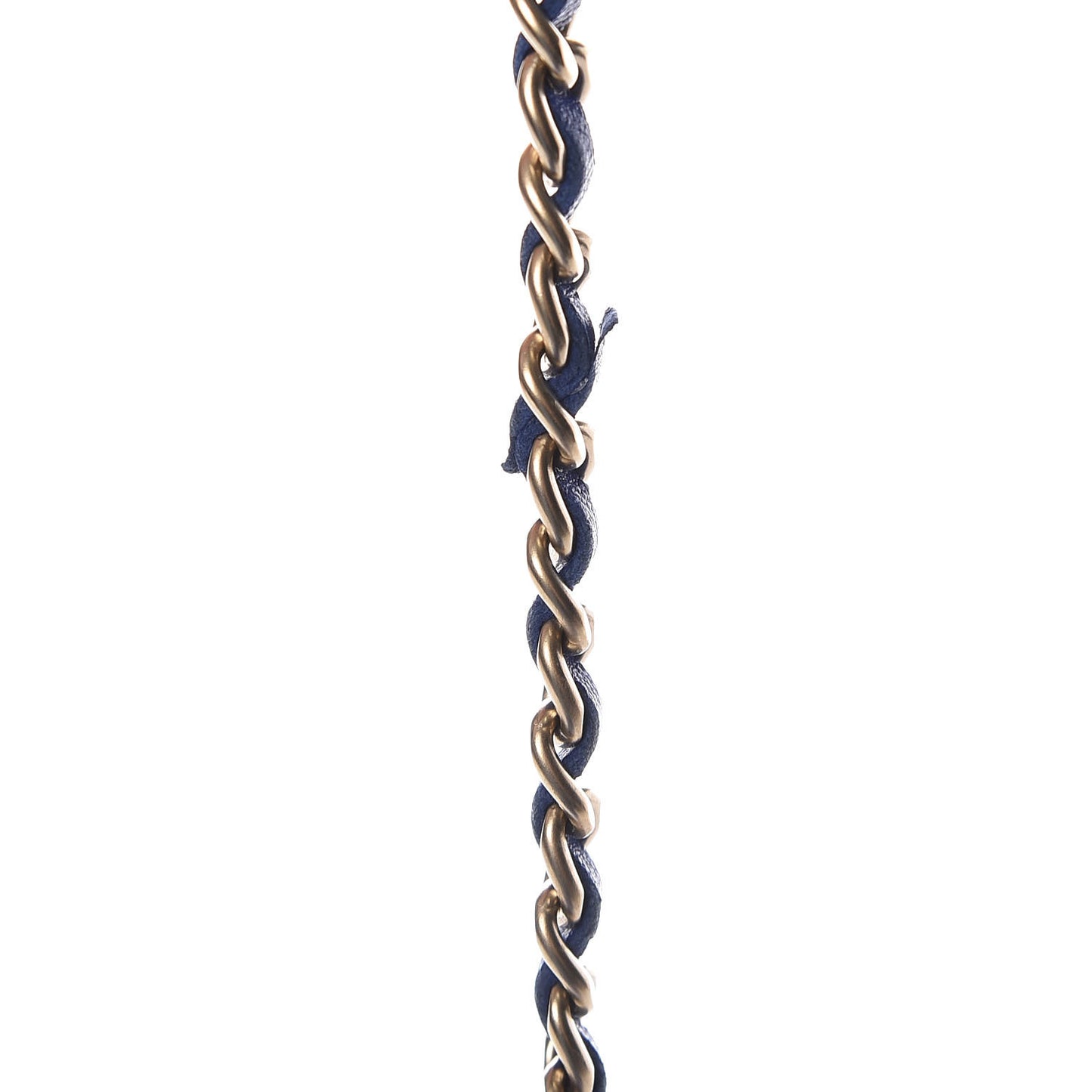 Lambskin Quilted Wallet On Chain WOC Blue Fonce