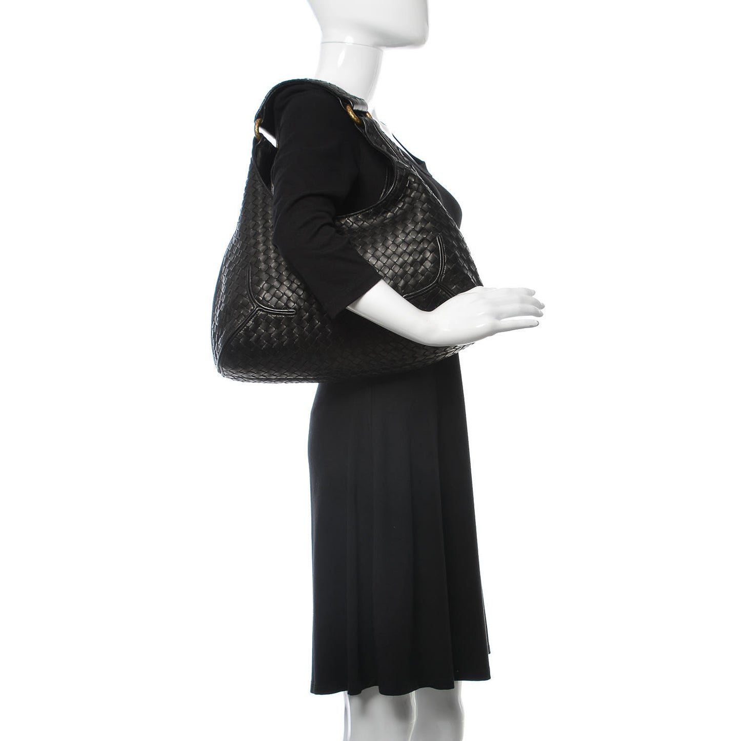 Nappa Intrecciato New Ball Hobo Black