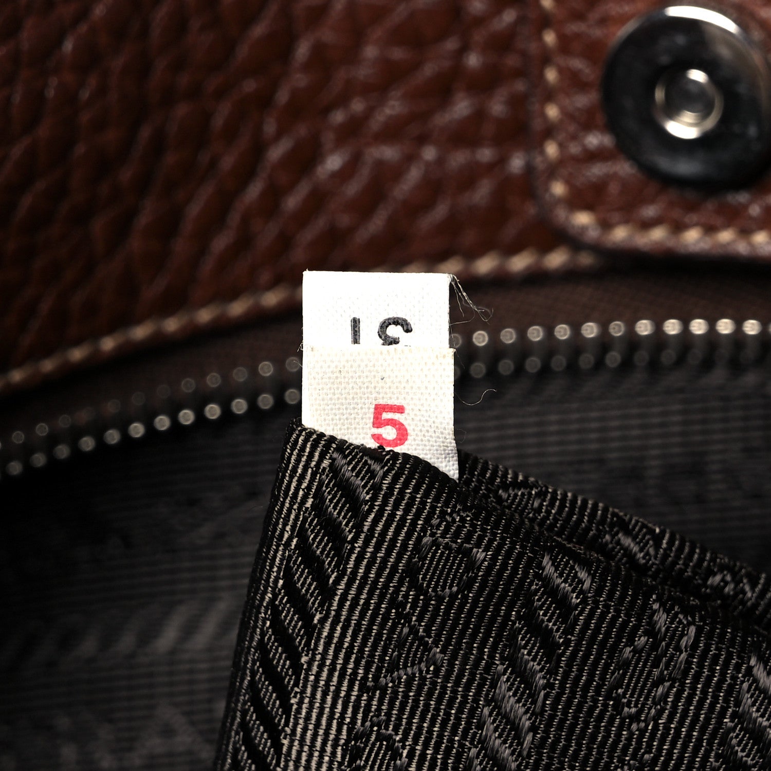 Prada Vitello Daino Side Pocket Hobo Bruciato 8 of 20
