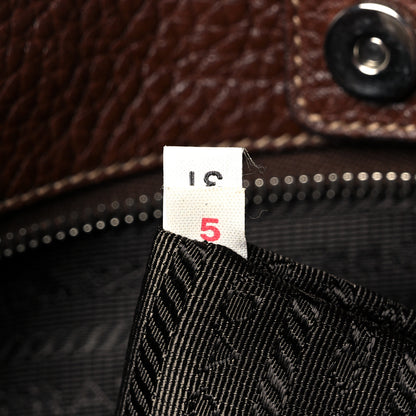 Prada Vitello Daino Side Pocket Hobo Bruciato 8 of 20