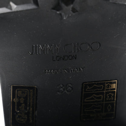 Jimmy Choo Calfskin Lug Sole Boots 36 Black 6 of 8