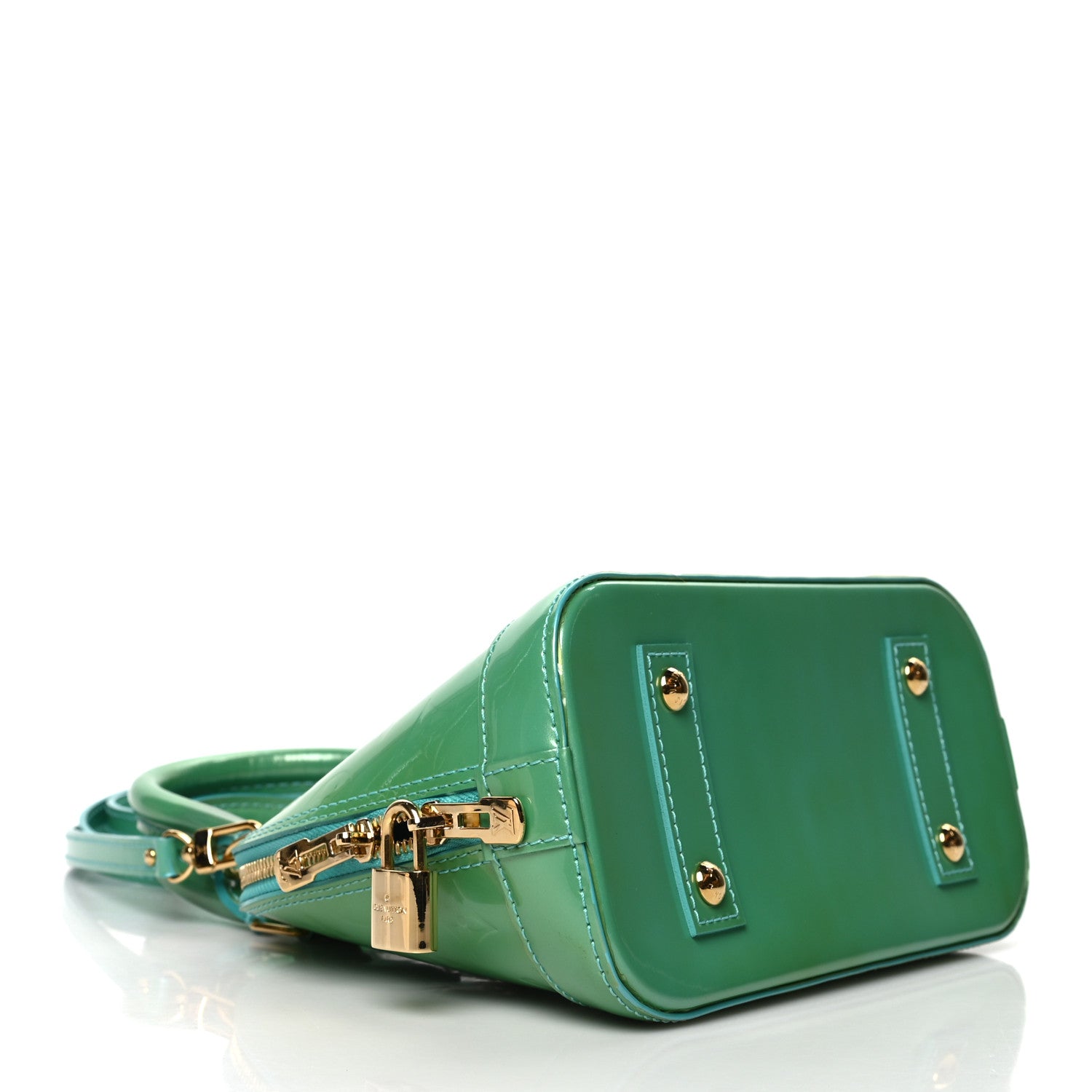 Louis Vuitton Vernis Alma BB Blue Lagon 4 of 6