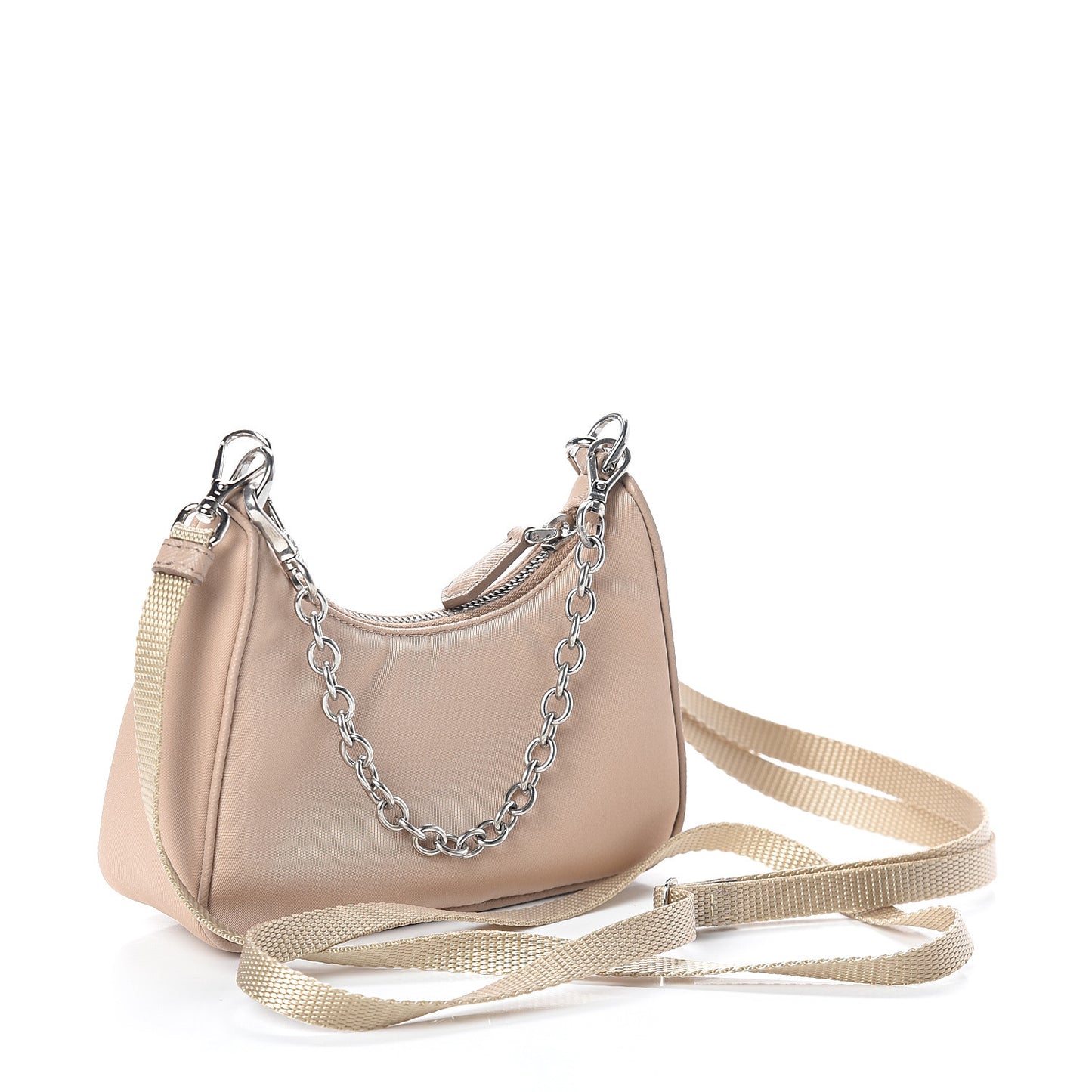 Tessuto Nylon Saffiano Mini Re-Edition 2000 Shoulder Bag Cammeo