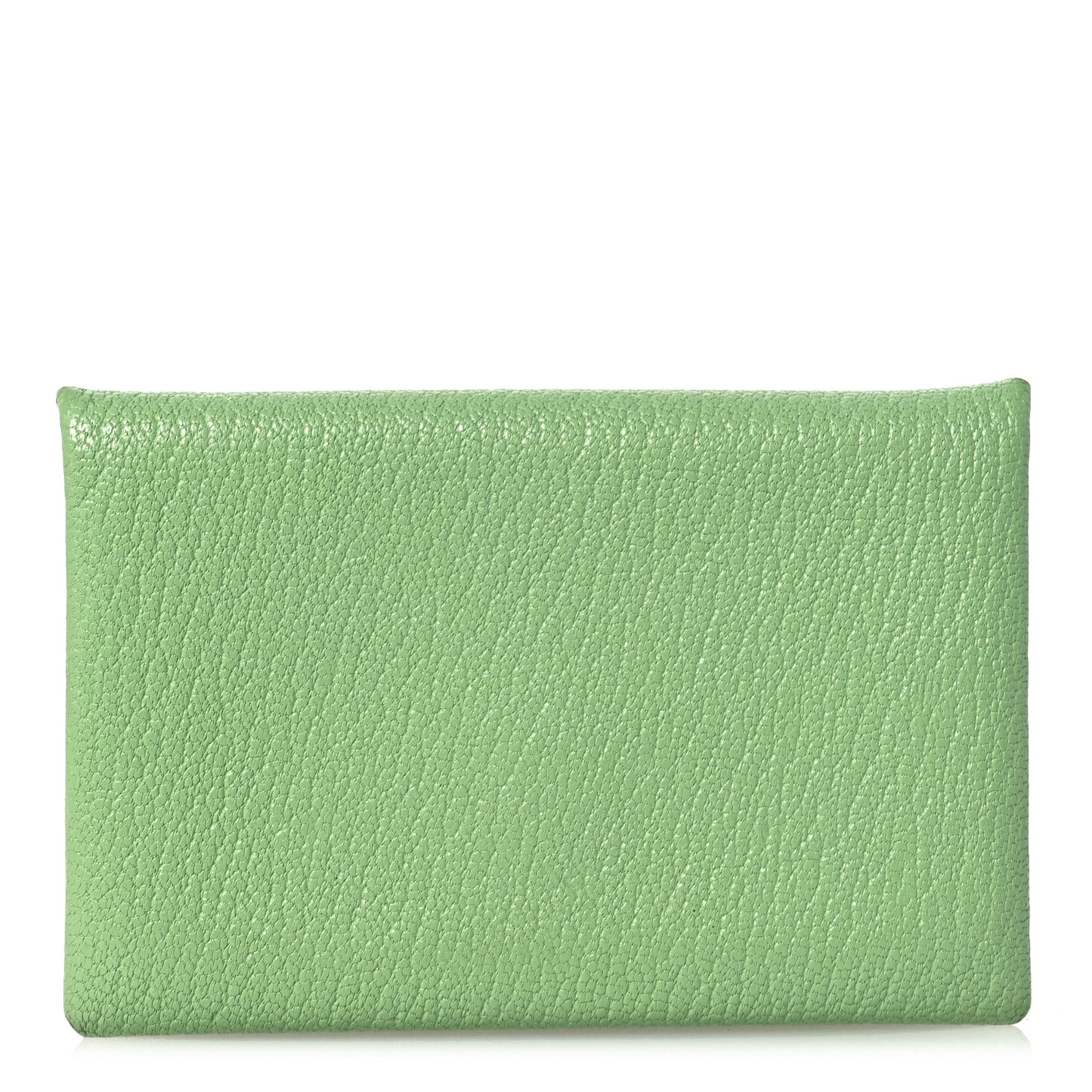 Chevre Mysore Verso Calvi Card Case Vert Criquet Caramel