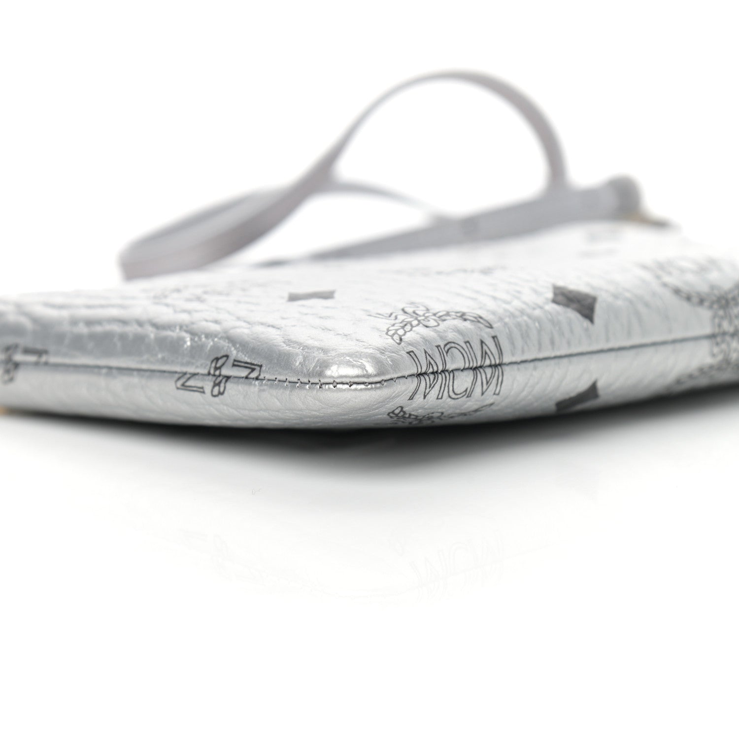 MCM Metallic Visetos Crossbody Tech Pouch Silver 8 of 10