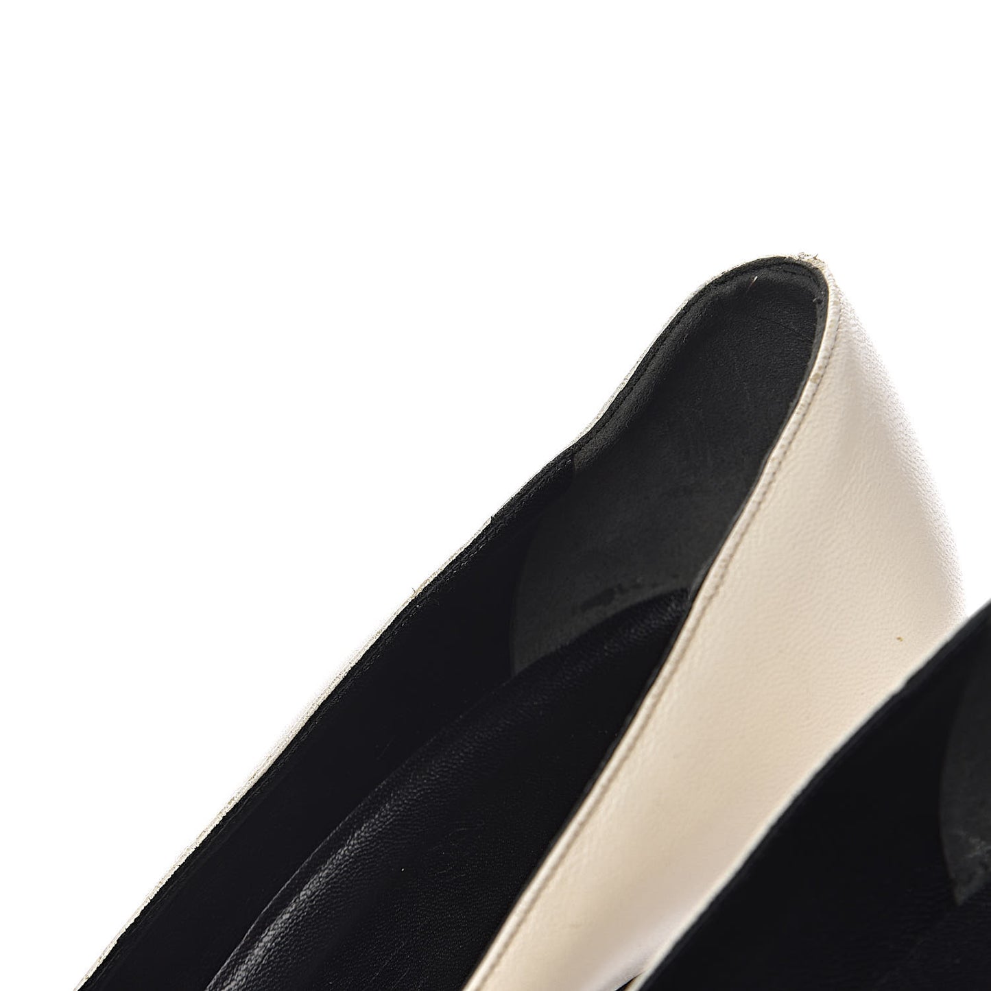 Lambskin Cap Toe Pumps 38 White Black