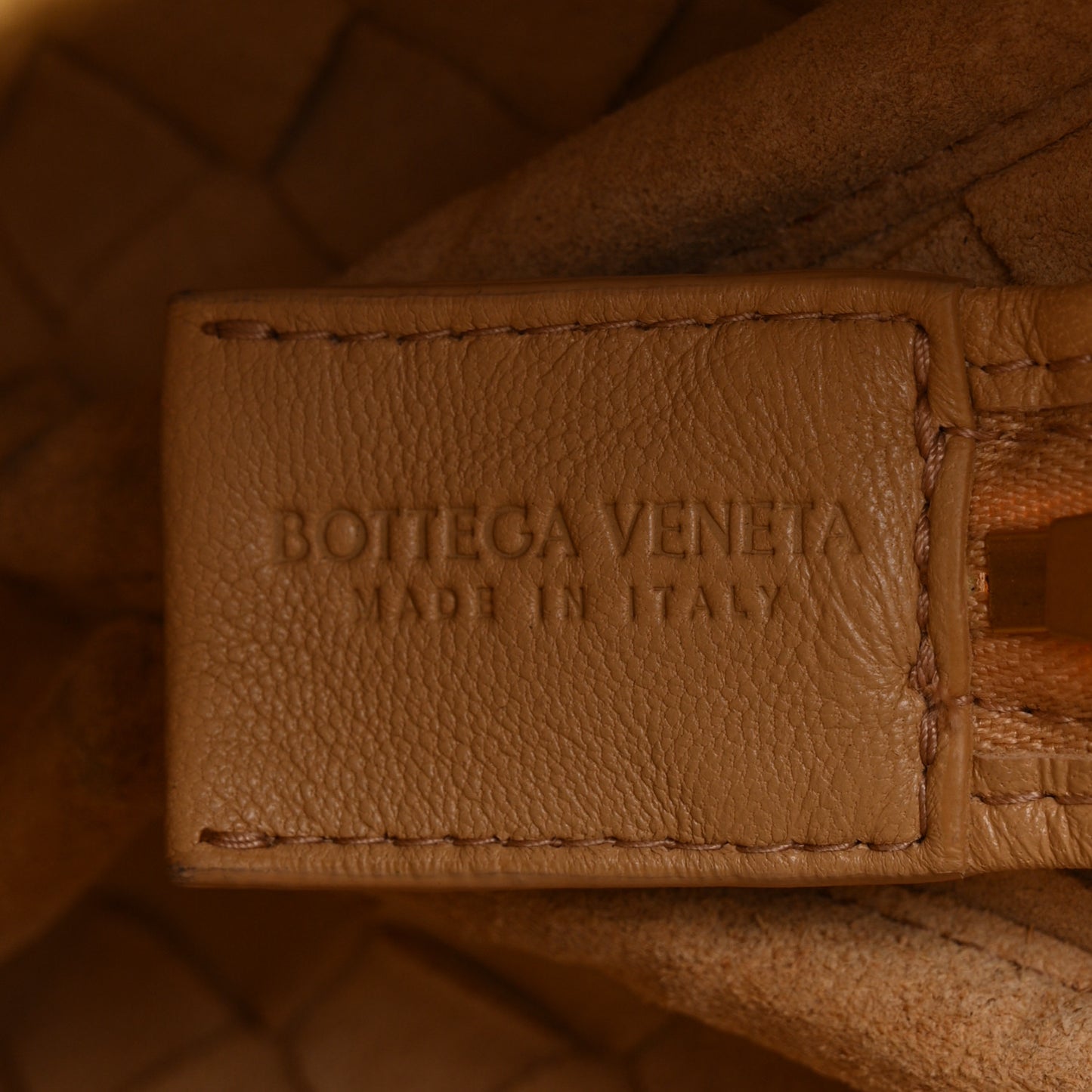 Nappa Intrecciato Small Loop Camera Bag Almond