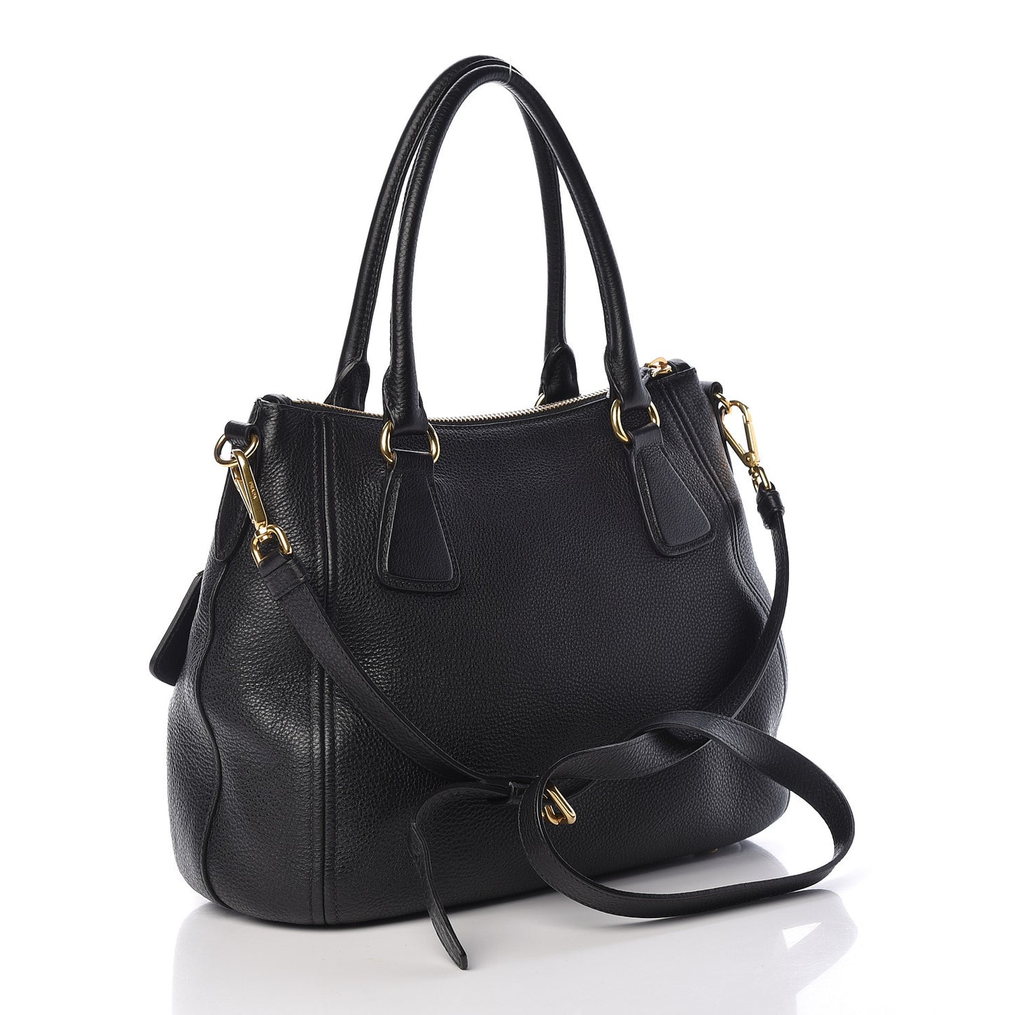 Vitello Phenix Shopping Tote Black