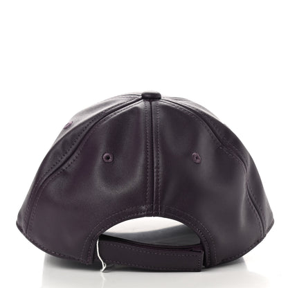 Telfar Vegan Leather Logo Embossed Hat Eggplant 6 of 8