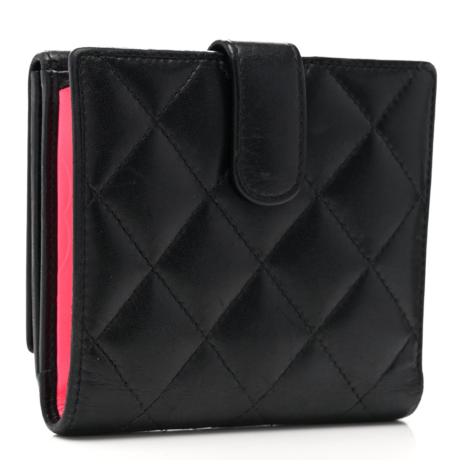 Chanel Lambskin Quilted Cambon Flap Wallet Black 3 of 10