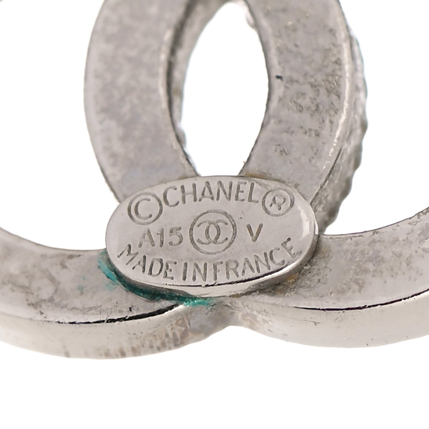 Crystal CC Earrings SIlver