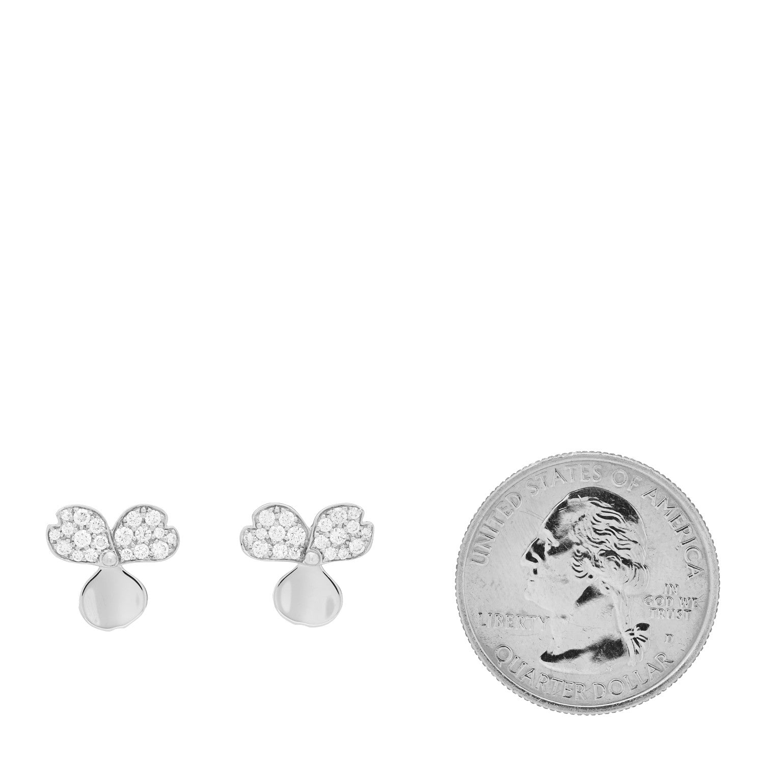 Tiffany Platinum Diamond Paper Flowers Earrings 2 of 6