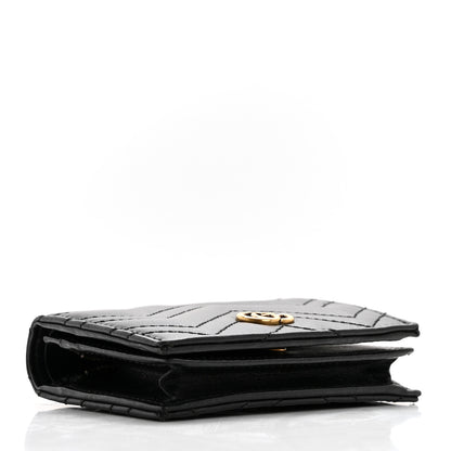 Gucci Calfskin Matelasse GG Marmont Card Case Wallet Black 4 of 9