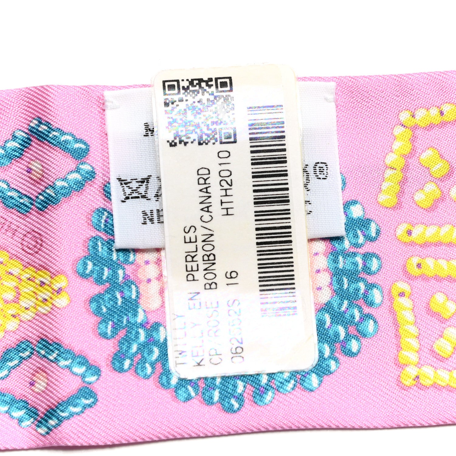 Hermes Silk Kelly En Perles Twilly Rose Bonbon Canard 4 of 4