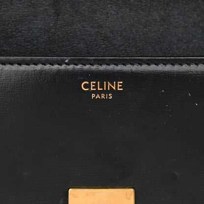 Celine Shiny Calfskin Triomphe Shoulder Bag Black 5 of 12