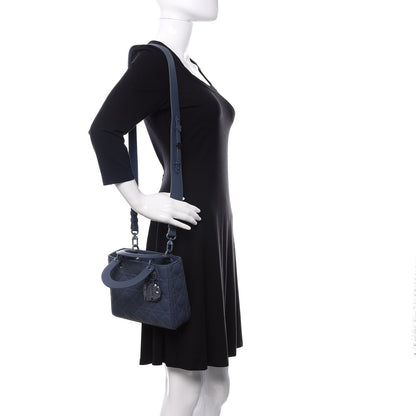 Christian Dior Ultra Matte Calfskin Cannage Small My ABCDior Lady Dior Dark Denim Blue 2 of 11