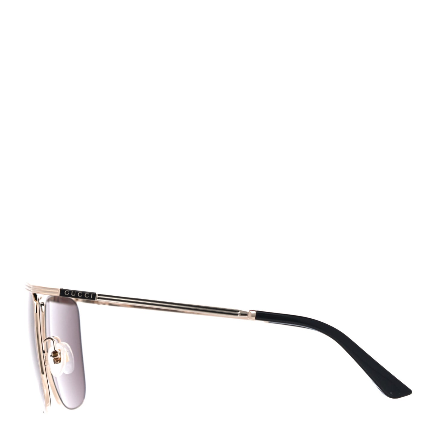 Metal Square Frame Sunglasses GG0812S Gold Brown