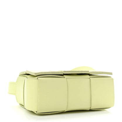 Bottega Veneta Lambskin Maxi Intrecciato Extra Mini Cassette Crossbody Bag Lemon Washed 4 of 9