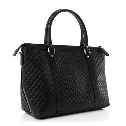 Gucci Soft Microguccissima Small Zippered Satchel Black 3 of 10