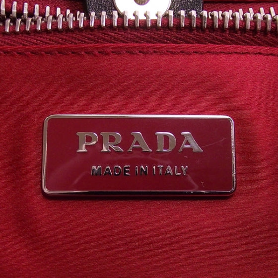 Prada Nylon Beaded Tassel Satchel Shoulder Bag 8 of 10