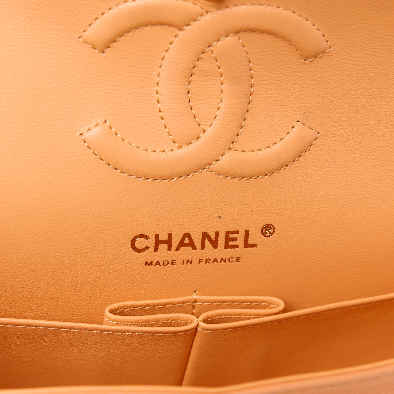 Chanel Caviar Quilted Rainbow CC Small Double Flap Orange 6 of 11