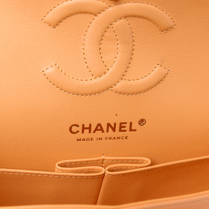 Chanel Caviar Quilted Rainbow CC Small Double Flap Orange 6 of 11