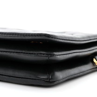 Louis Vuitton Lambskin Embossed Monogram Pochette Coussin Black 9 of 10