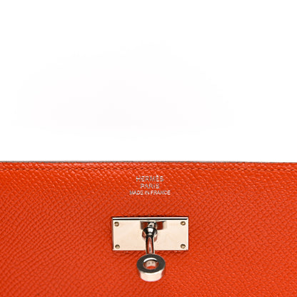 Hermes Epsom Medium Kelly Wallet Feu 6 of 7