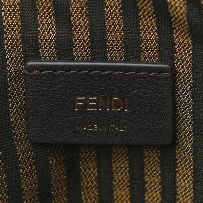 Fendi X SARAH COLEMAN Fabric Jacquard Vitello King FF Vertigo Pochette Tobacco Moro Black 6 of 10