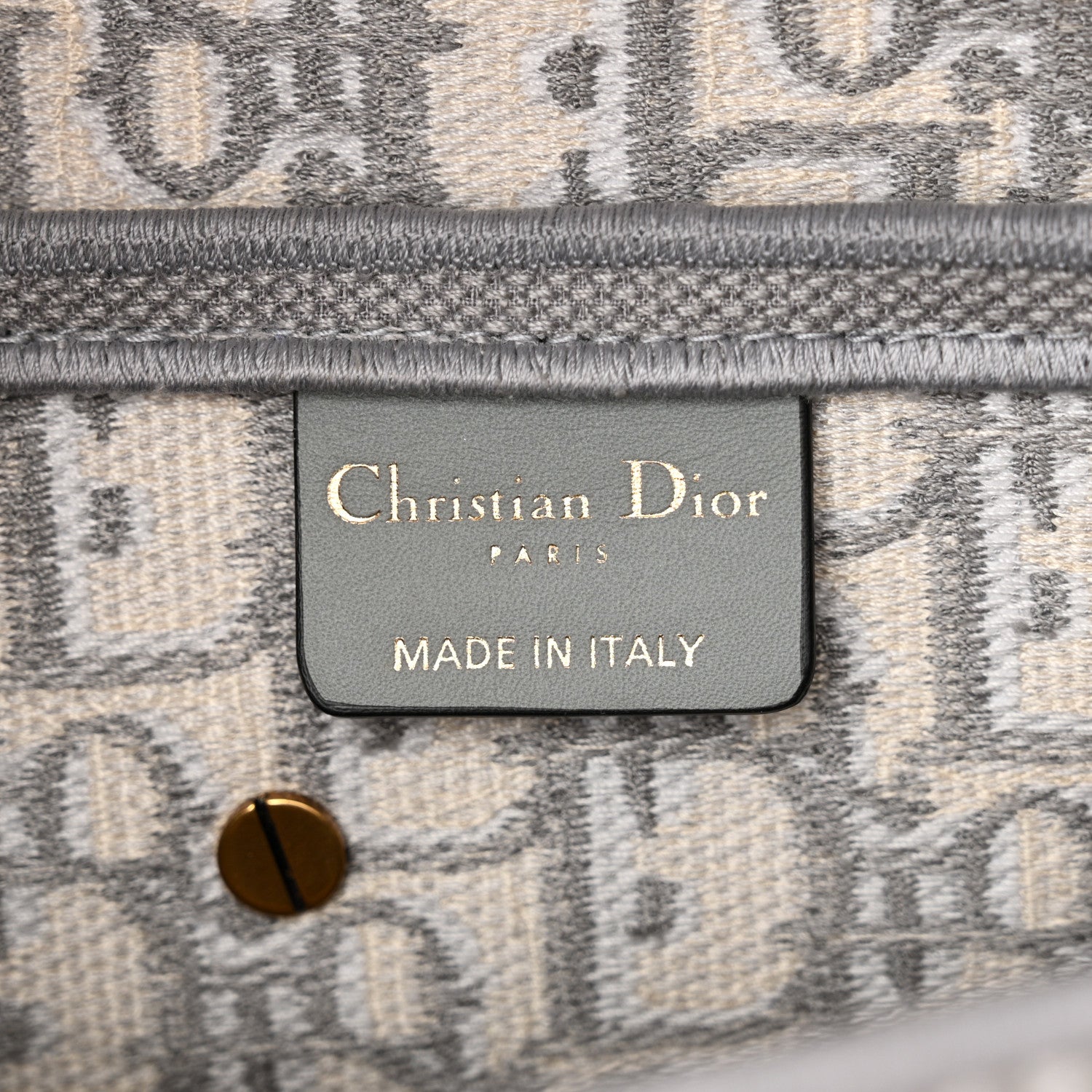 Christian Dior Oblique Embroidered Saddle Bag Gray 6 of 11