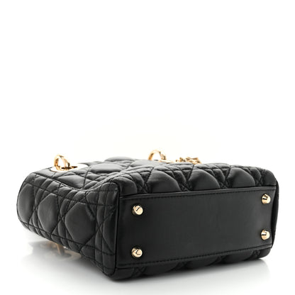 Christian Dior Lambskin Cannage Mini Lady Dior Black 4 of 10