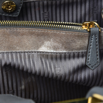 Fendi Vitello Elite Flamingo Regular 2Jours Tote Grigio Grigio Chiaro 11 of 16