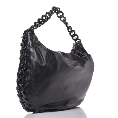 Chanel Calfskin Modern Chain Rhodoid Hobo Black 3 of 7