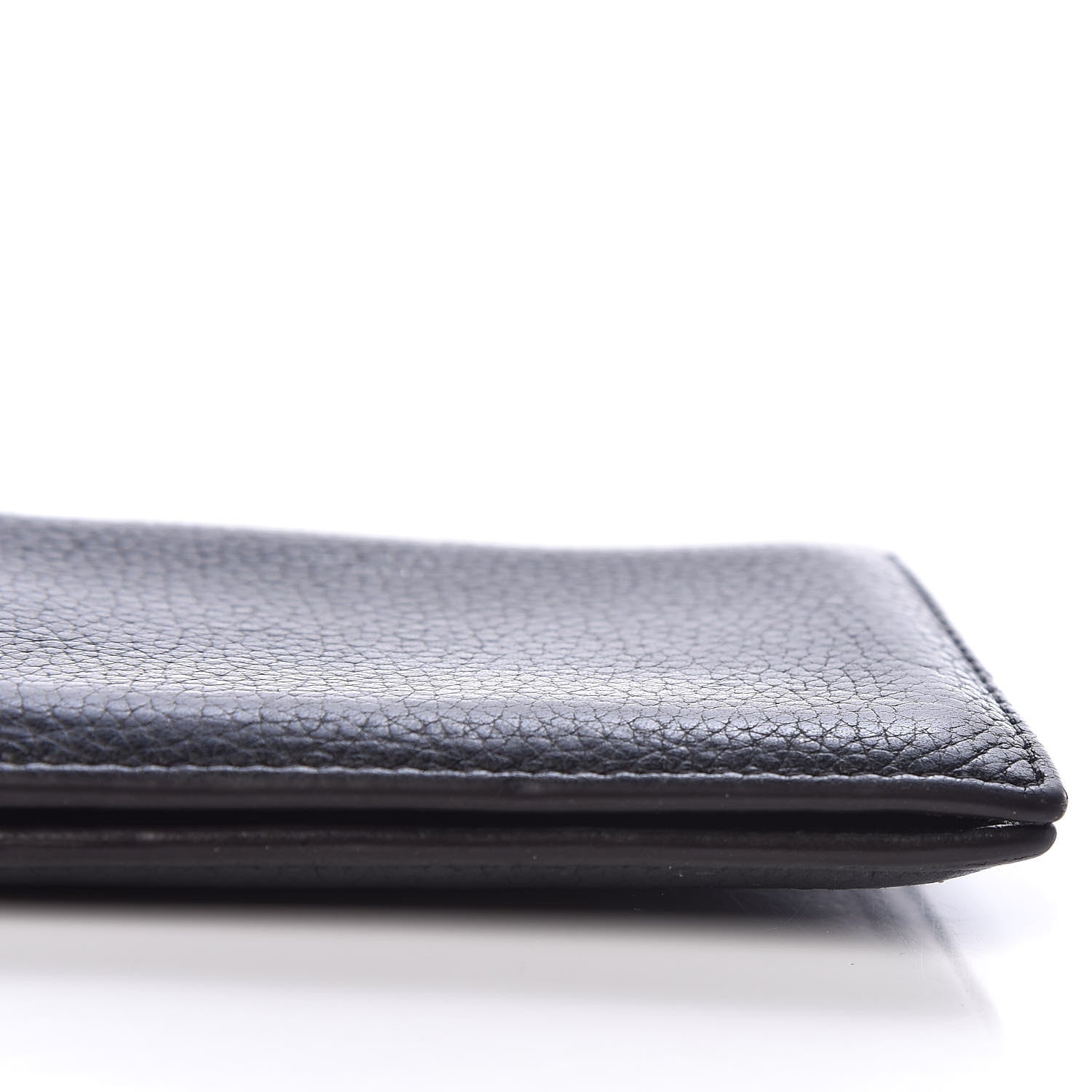 Celine Drummed Calfskin Gusset Card Holder Black 11 of 13