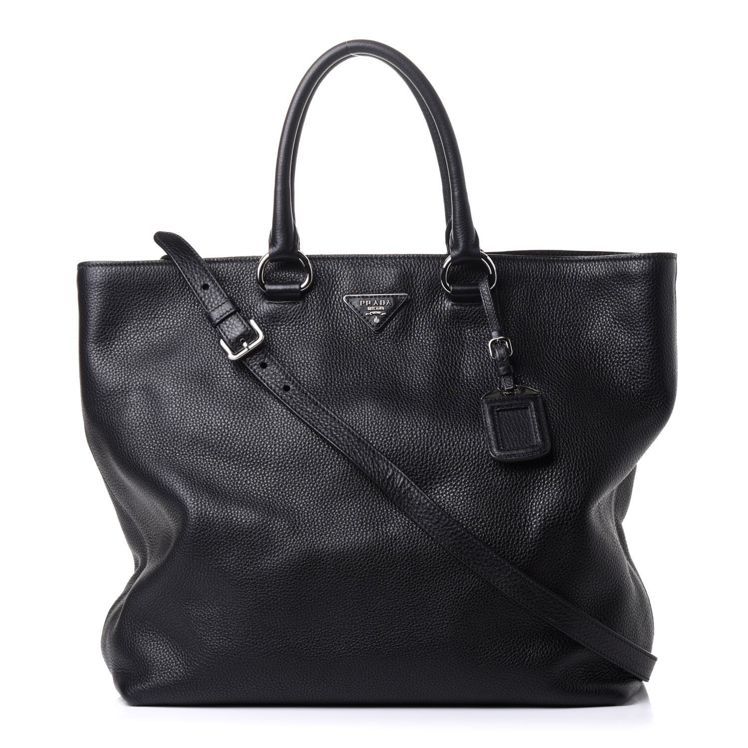 Prada Vitello Daino Shopping Tote Black 1 of 10
