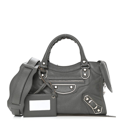 Balenciaga Chevre Silver Metallic Edge Hardware Mini City Gris Acier 1 of 9