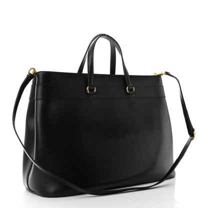 Gucci Textured Calfskin Large Bright Bit Tote Black 2 of 10