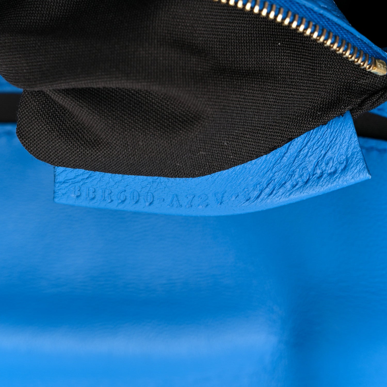 Fendi Nappa FF 1974 Embossed Baguette Blue Royal 7 of 10