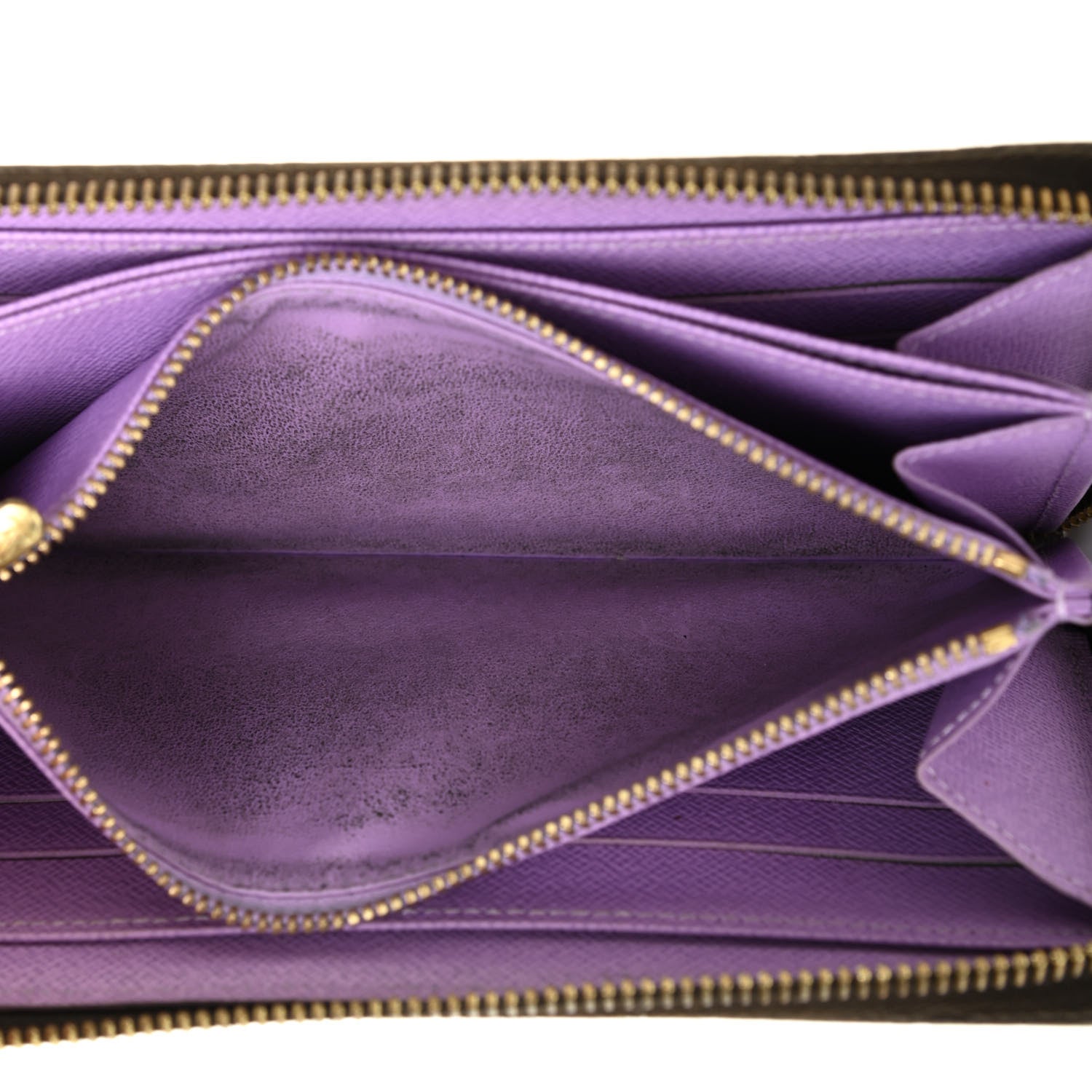 Louis Vuitton Damier Ebene Illustre Zippy Wallet Violet 9 of 12