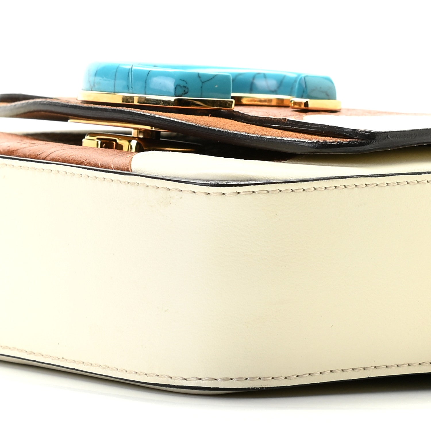 Chloe Smooth Calfskin Patchwork Mini C Bag Natural White 7 of 14