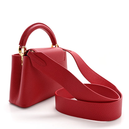 Louis Vuitton Taurillon Mini Capucines Scarlet 3 of 11