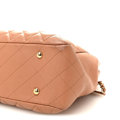 Chanel Calfskin Quilted Large CC Shopping Tote Camel 10 of 10
