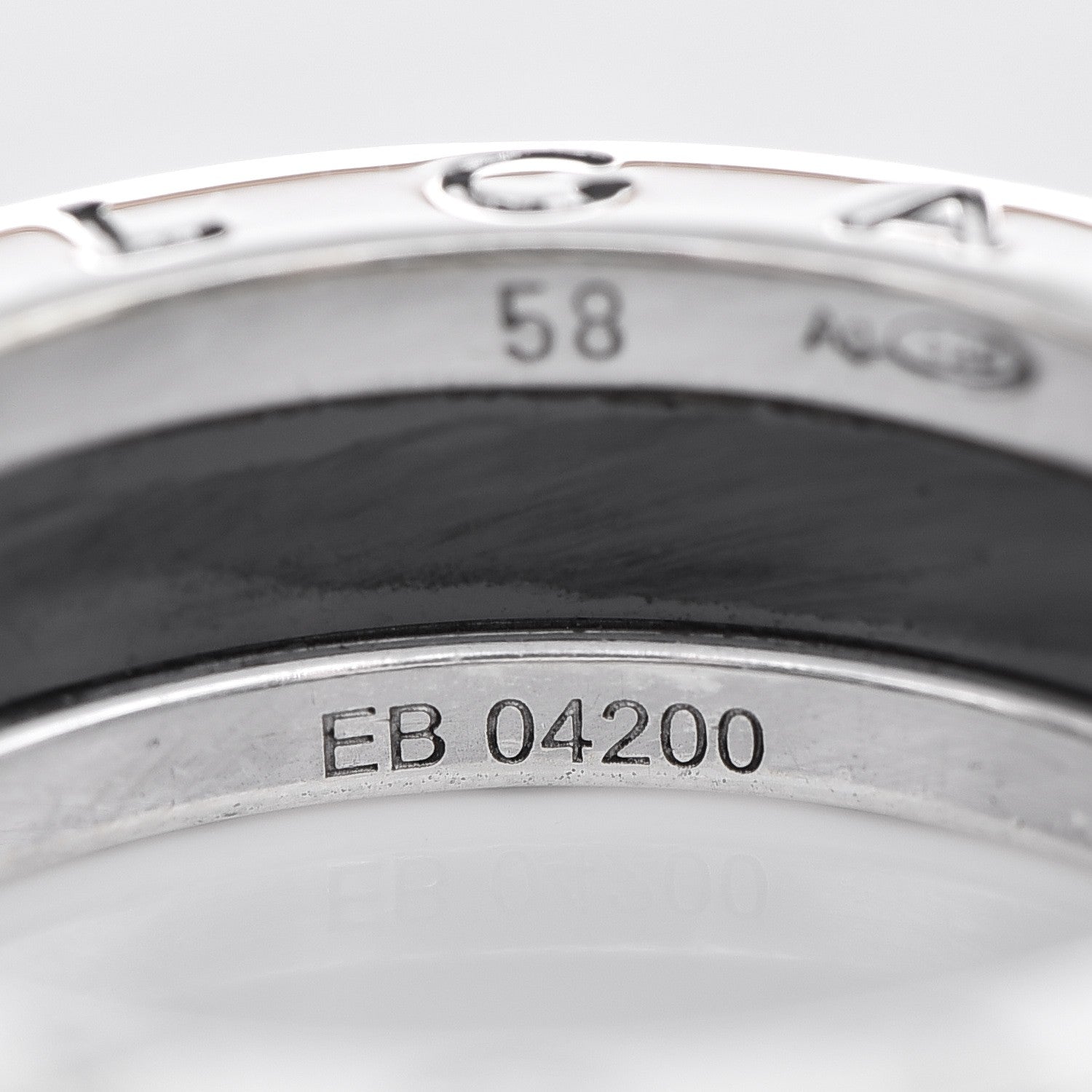 Bulgari Sterling Silver Ceramic Save The Children One-Band Ring 58 8.25 5 of 5