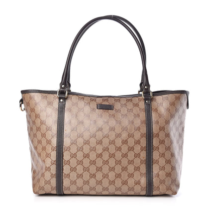 Gucci Crystal Monogram Medium Joy Tote Beige Ebony Testa di Moro 1 of 12