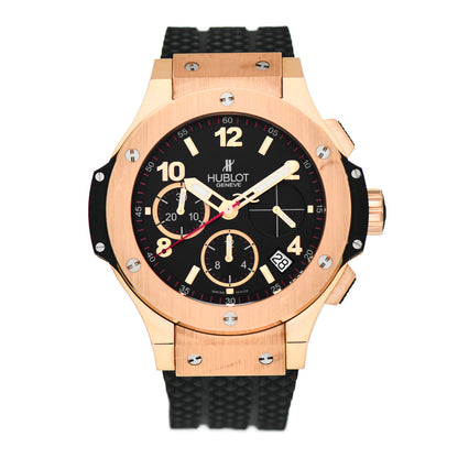 Hublot 18K Rose Gold Rubber 44mm Big Bang Automatic Watch Black 301.PX.130.RX 1 of 4