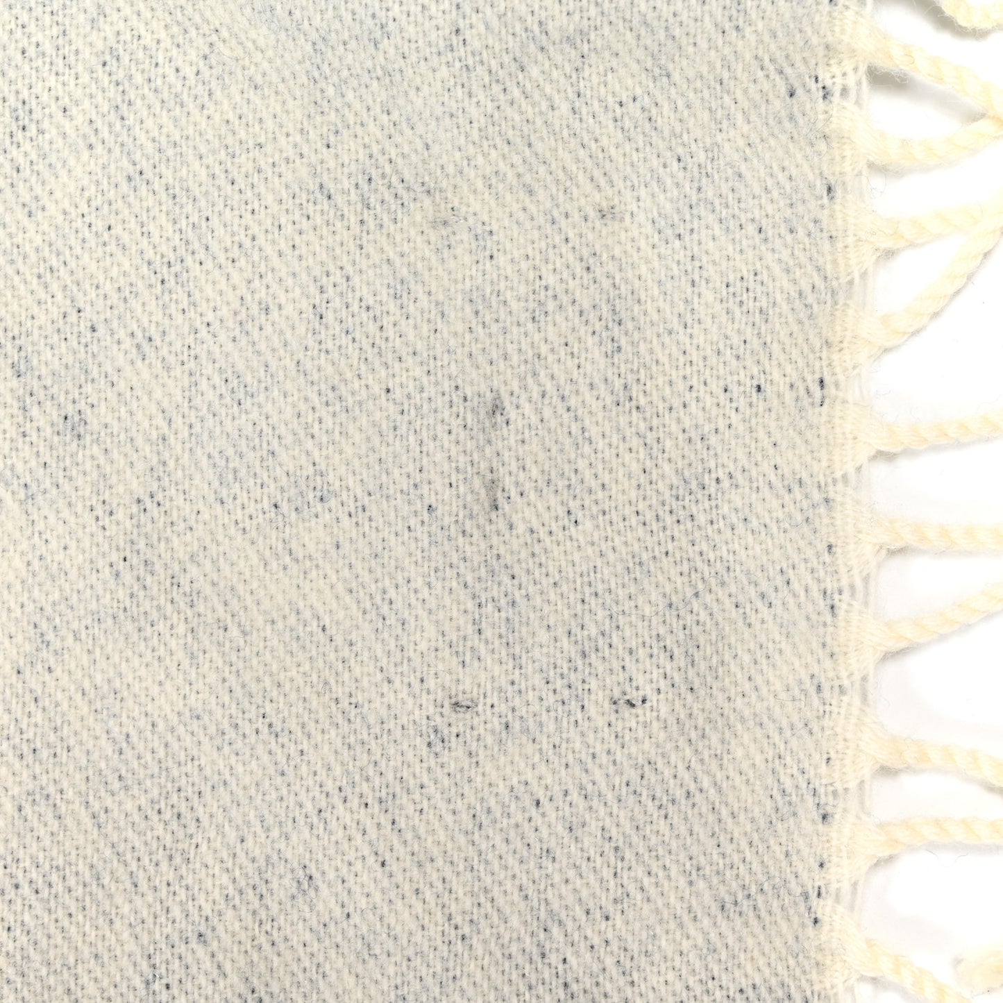 Merino Wool Cashmere CC Throw Blanket Navy White