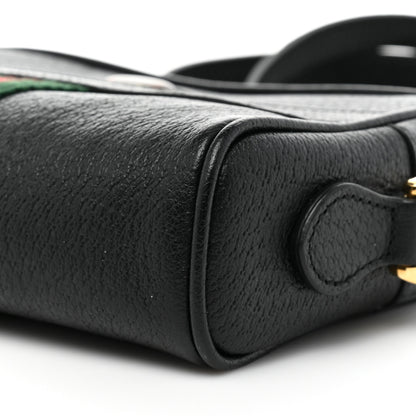 Gucci Calfskin Web Mini Ophidia Shoulder Bag Black 8 of 10