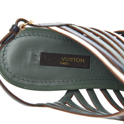 Louis Vuitton Patent Marbella Pumps 37.5 Green 6 of 16