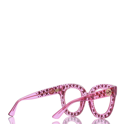 Gucci Acetate Crystal Heart GG0116S Sunglasses Fuchsia 4 of 6