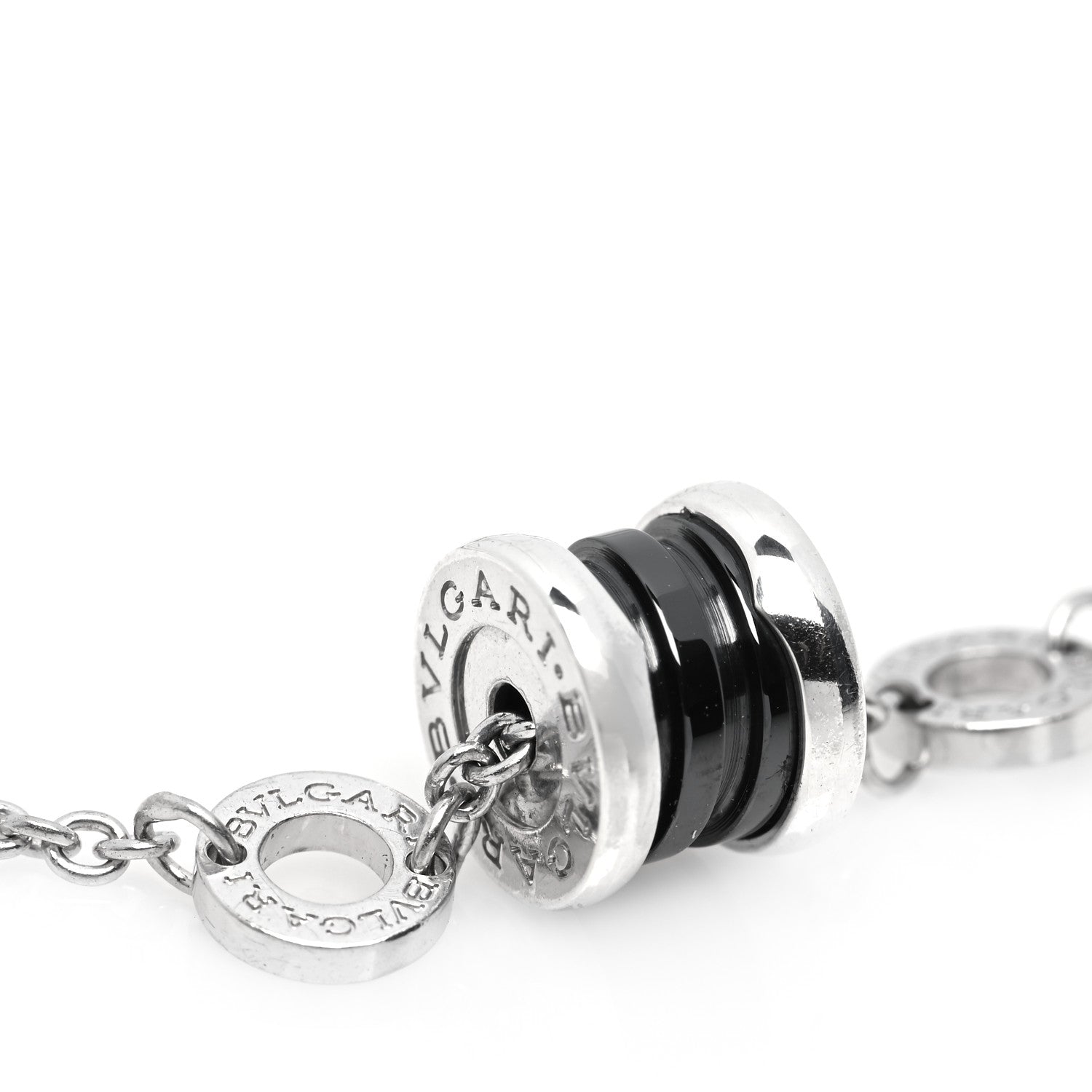 Bulgari Sterling Silver Black Ceramic Save the Children Bracelet SM 6 of 7